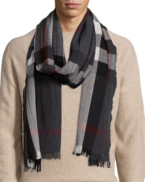 burberry scarf charcoal lightweight|Burberry wool scarf.